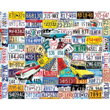 White Mountain Puzzles License Plates 1000 Piece Jigsaw Puzzle