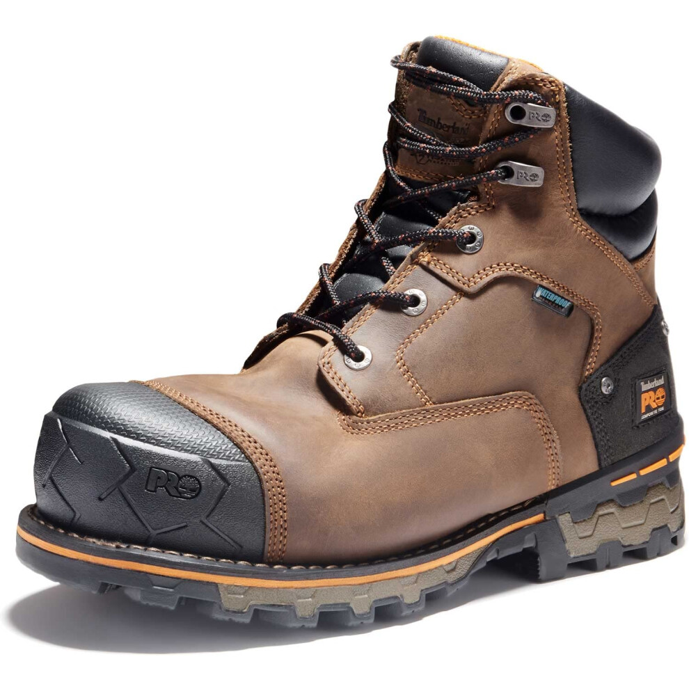 Timberland PRO Men's Boondock 6 Inch Composite Safety Toe Waterproof Industrial Work Boot  Brown  9 Wide