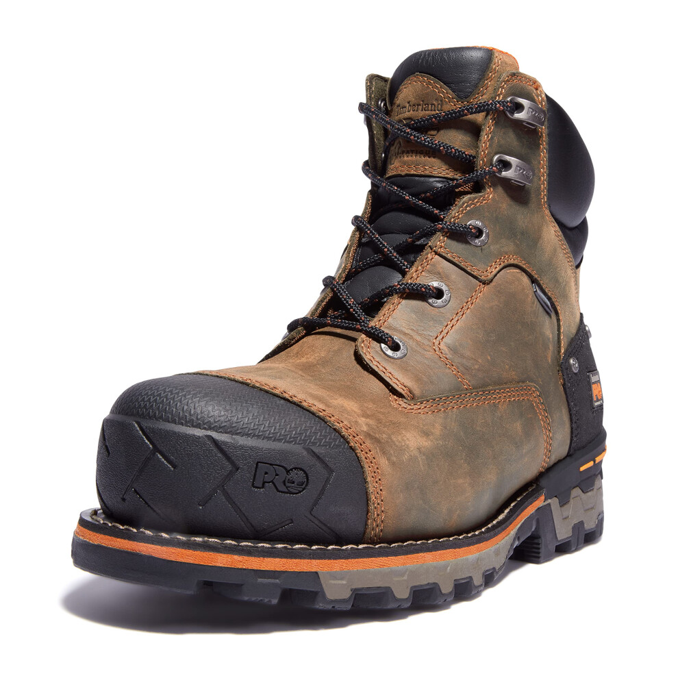 Timberland PRO Men's Boondock 6 Inch Composite Safety Toe Waterproof Industrial Work Boot  Brown  15 Wide