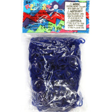 Rainbow Loom Navy Blue Jelly Rubber Bands Refill + C-Clips