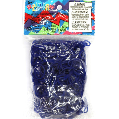 Rainbow Loom Σαπούνι Μπλέ Λατέξ Ραβδιά Επαναγόμωση + C-clips