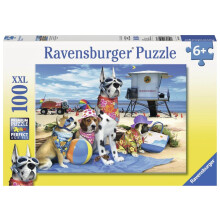 Ravensburger Ingen Hundar På Stranden Pussel | 100 Unika Bit | Perfekt Passform För Barn | Rolig Familjeaktivitet