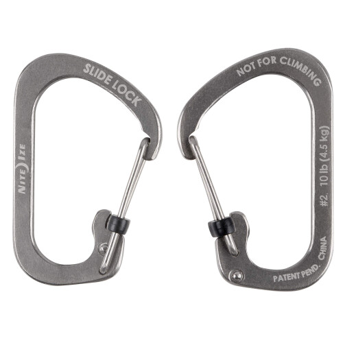 Nite Ize Nite Ize Locking Carabiner Clip Silver 1-3/32 in. Rustfrit 1