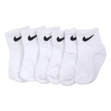 Calzini Nike per neonati, bianchi/neri, 6 paia, taglia 6-12 mesi