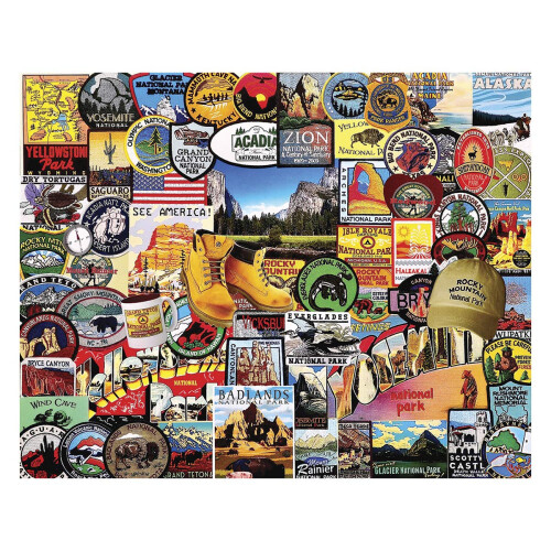 White Mountain Puzzles Εθνικά Πάρκα Σημάδια, Πάζλ 1000 Κομματιών 1