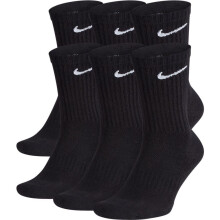 Nike Unisex Everyday Gevoerde Trainingssokken (6 Paar), Zwart/Wit, Medium