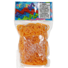 Rainbow Loom Neon Orange Gummiband med 24 C-Clips (600 Stycken)