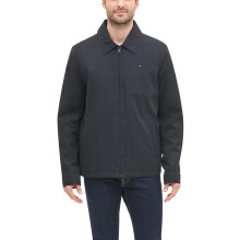 Tommy Hilfiger Herren Leichtgewicht Microtwill Golfjacke (Standard und Big & Tall), Schwarz, Groß