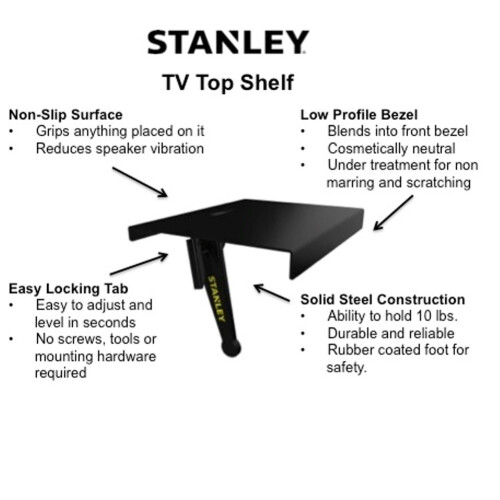 STANLEY Stanley ATS-106 TV Top Shelf-Liten, 6-Inch Bredd 1