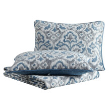 Tommy Bahama - Reddina de algodn reversible de King colch con la decoracin del hogar de Matchin Shams durante toda la temporada (Cape Verde Smoke K