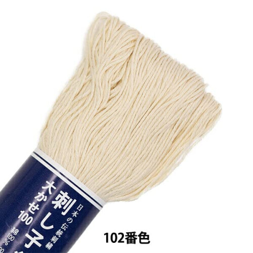 Shibori Dragon Sashiko Μεγάλο Σκηνίδιο 111yds Νήμα, Εκρού 1