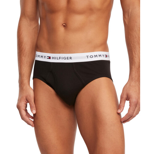 Tommy Hilfiger Tommy Hilfiger Uomo 4-Pack Slip Cotone, Nero, Medio 1