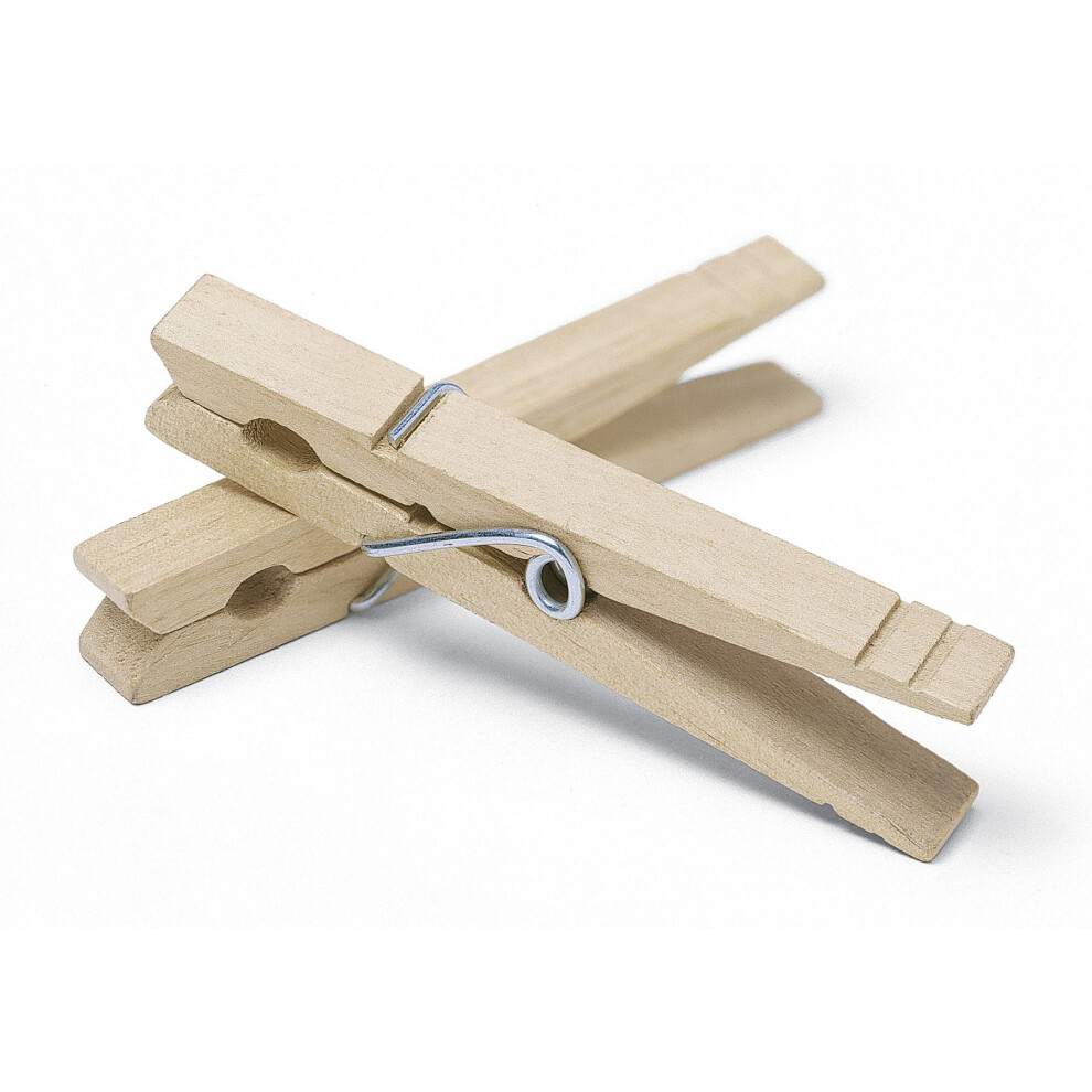 Whitmor Set of 50 Wooden Clothespins S/50