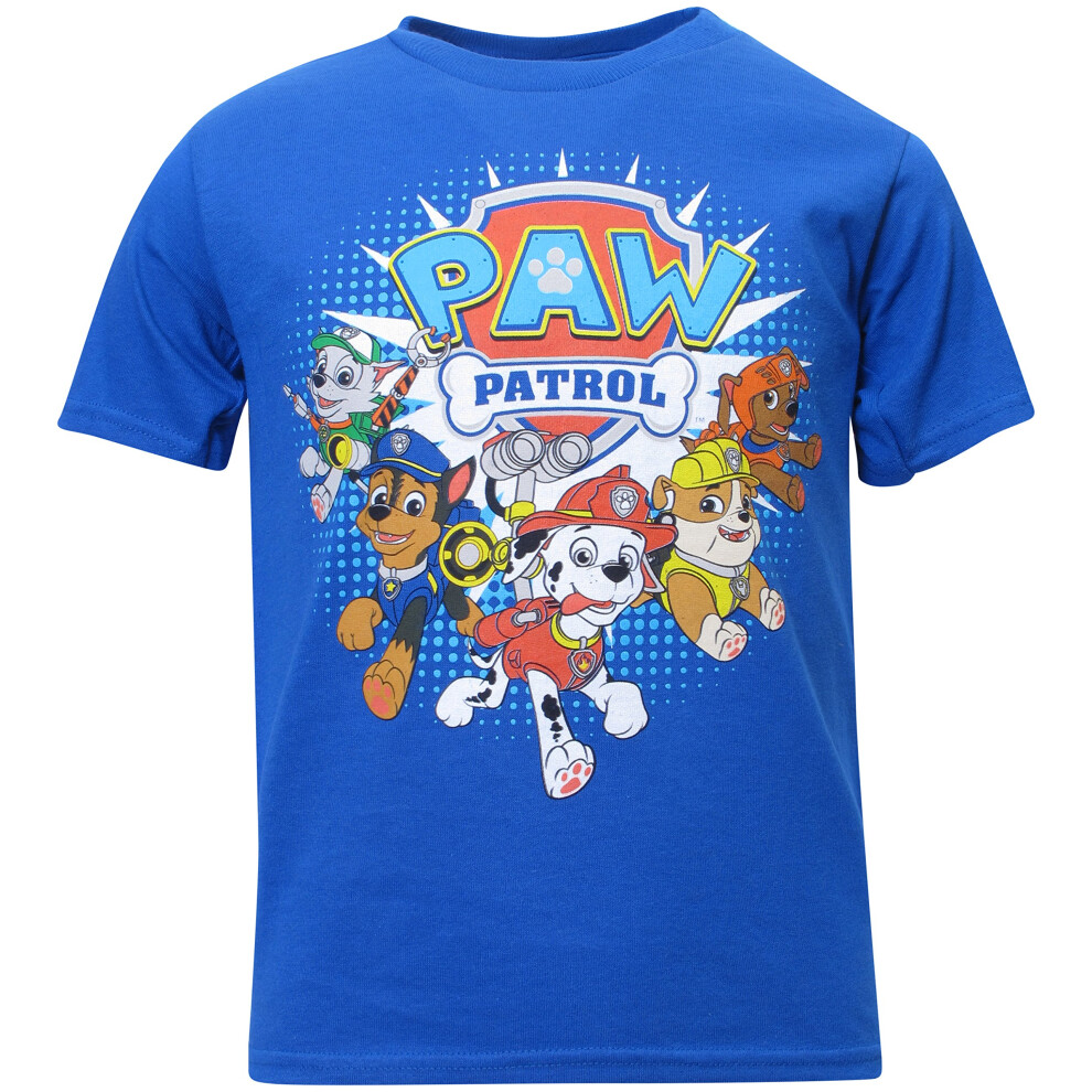 Paw Patrol Baby-Boys Toddler Group Short Sleeve T-Shirt Royal