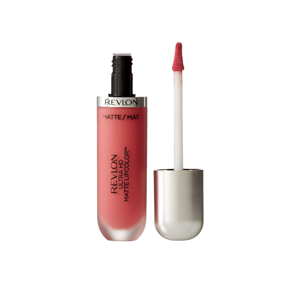 Revlon Ultra HD Matte Lipcolor  Velvety Lightweight Matte Liquid Lipstick in Pink  Devotion (600)  0.2 oz