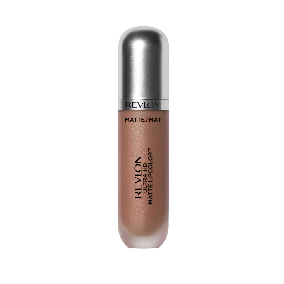Revlon Ultra HD Matte Lipcolor  Velvety Lightweight Matte Liquid Lipstick in Nude / Brown  Seduction (630)  0.2 oz