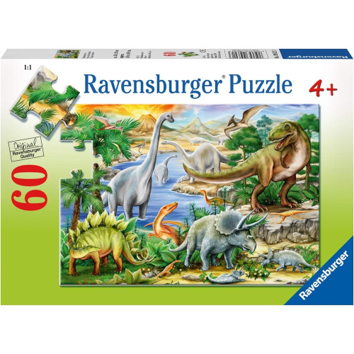 Ravensburger Ravensburger Προϊστορική Ζωή 60 Κομμάτια Παζλ για Παιδιά - Κάθε Κομμάτι Είναι Μοναδικό