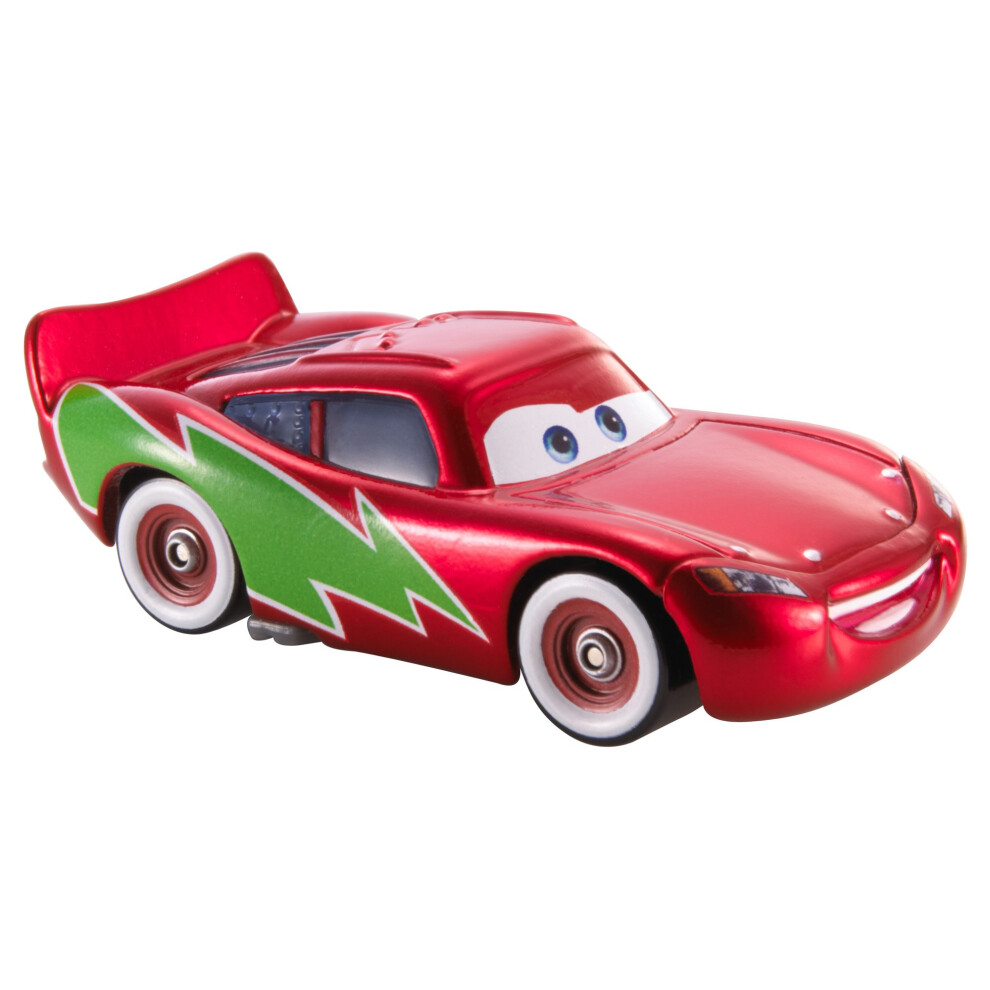 Mattel Disney Cars Toys Holiday Hotshot Lightning Mcqueen Die-Cast Vehicle