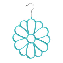 Whitmor Flocked Flower Scarf Hanger  Turquoise