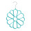 Whitmor Whitmor Flocked Flower Scarf Hanger  Turquoise 1
