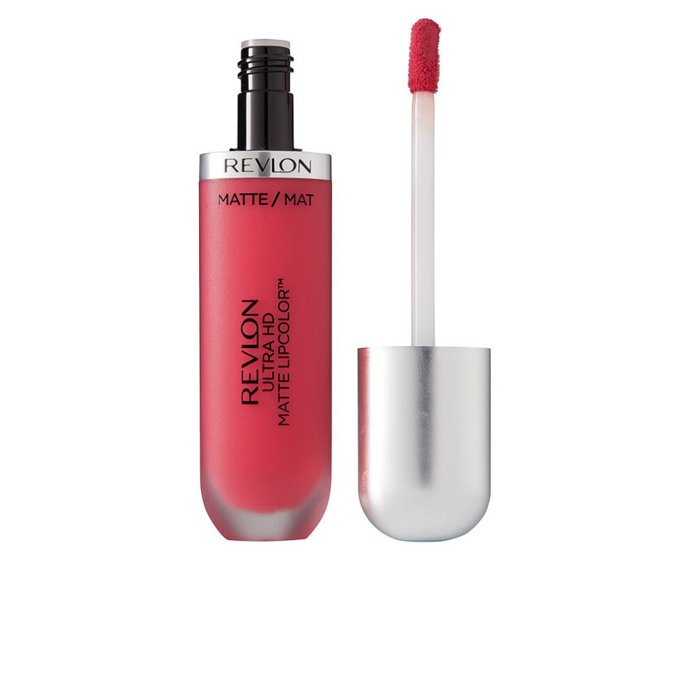 Revlon Ultra HD Matte Lipcolor  Velvety Lightweight Matte Liquid Lipstick in Red / Coral  Passion (635)  0.2 oz