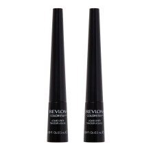 Revlon ColorStay Flytande Eyeliner, Ögonmakeup Julklappar för Kvinnor, Vattentålig, 251 Svartast Svart, 0.08 Fl Oz (2-pack)