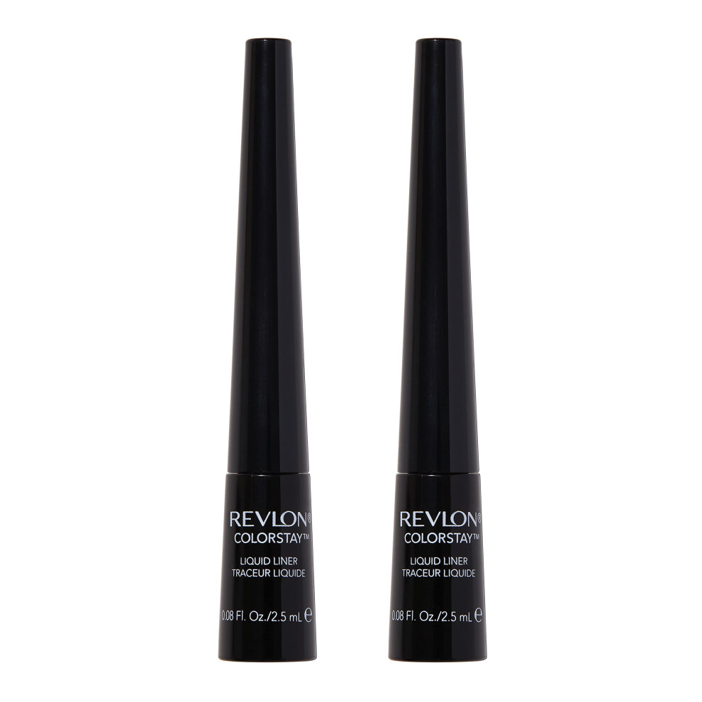 Revlon ColorStay Liquid Eyeliner  Eye Makeup Stocking Stuffers for Women  Waterproof  Smudgeproof  251 Blackest Black  0.08 Fl Oz (Pack of 2)