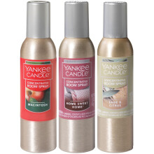 Yankee Candle Geconcentreerde Kamer Sprays: Macintosh, Home Sweet Home, Salie & Citrus; Set van 3 Populaire Geuren