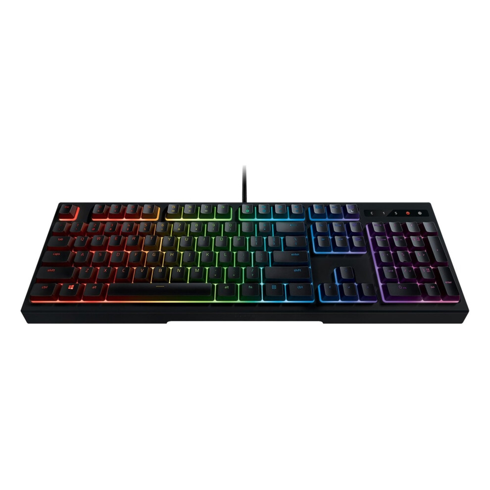 Razer Ornata Chroma Gaming Keyboard: Hybrid Mechanical Key Switches - Customizable Chroma Rgb Lighting - Individually Backlit Keys - Detachable Plush
