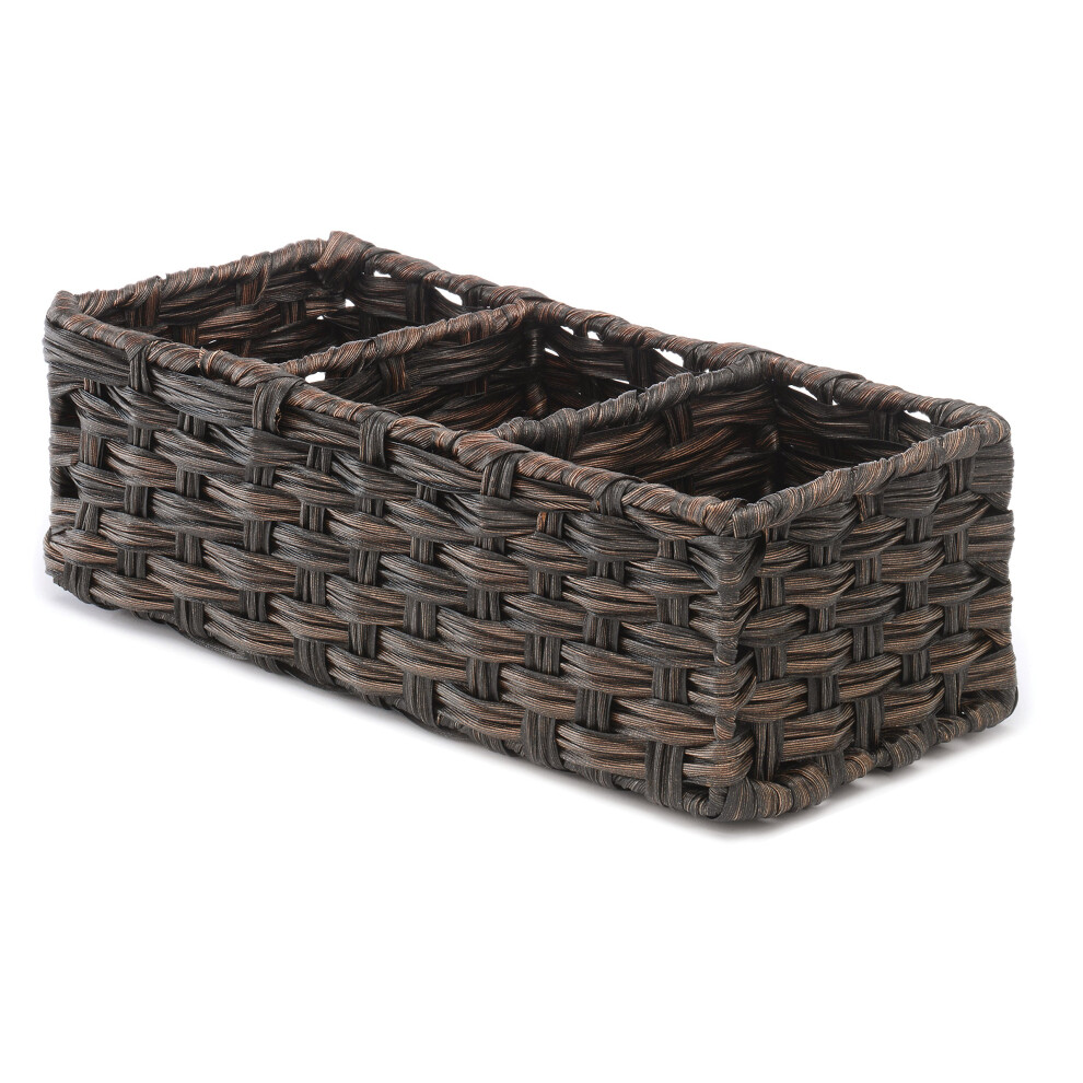 Whitmor Split Rattique Tank Topper Driftwood Brown