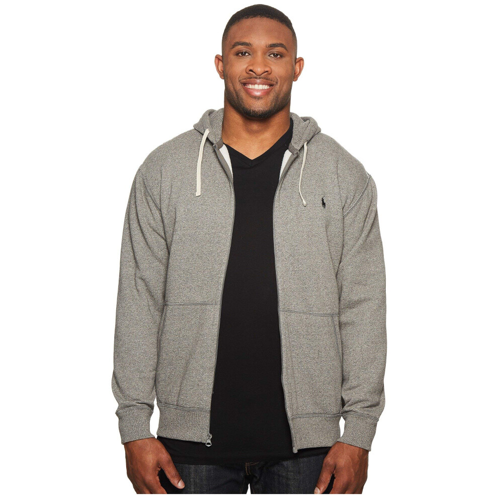 Polo Ralph Lauren Mens Full Zip Hoodie (Medium  Alaskan Heather)