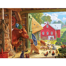 White Mountain-puzzels Barnyard Buddies - puzzel van 500 stukjes