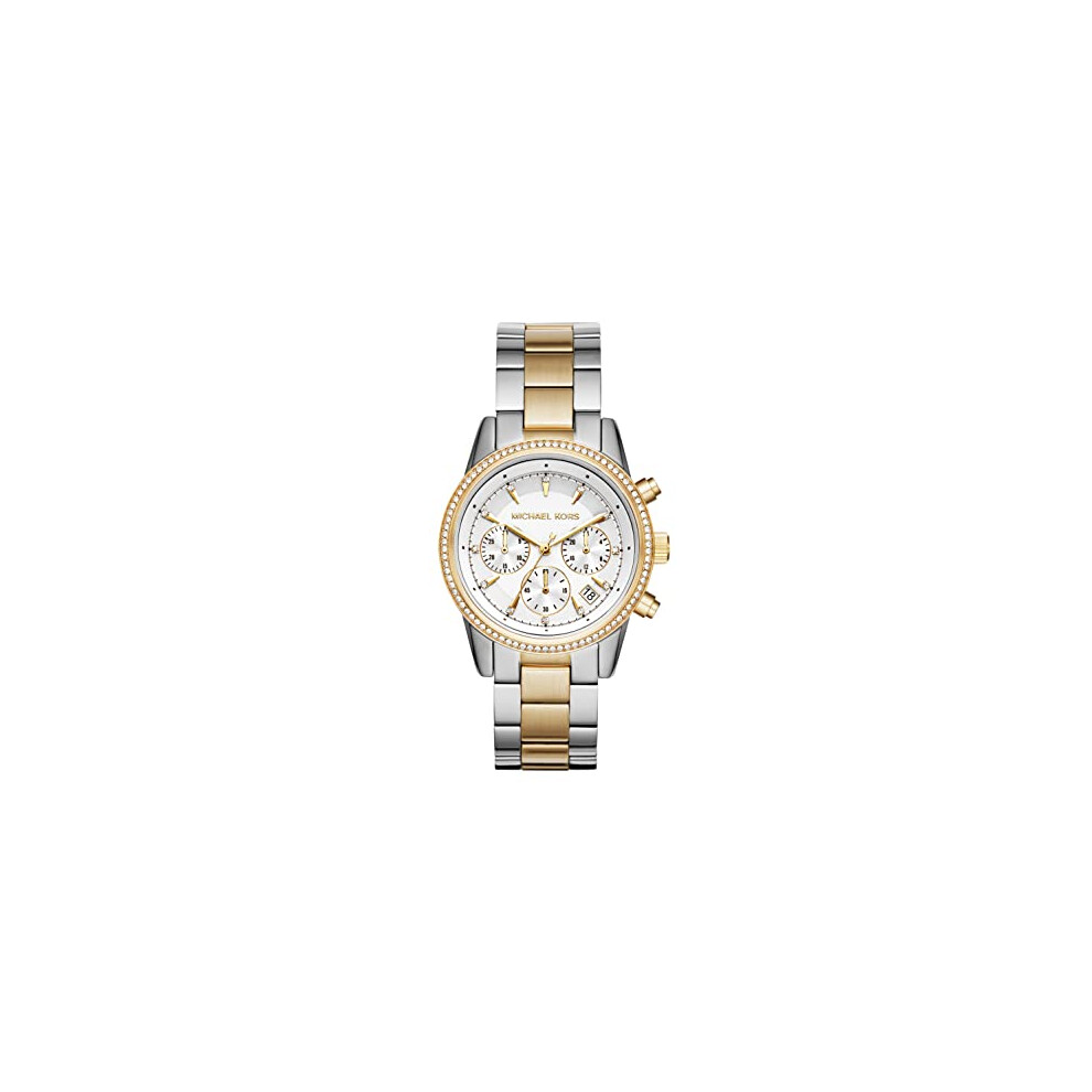 Michael Kors Womens Ritz Silver-Tone Watch MK6474