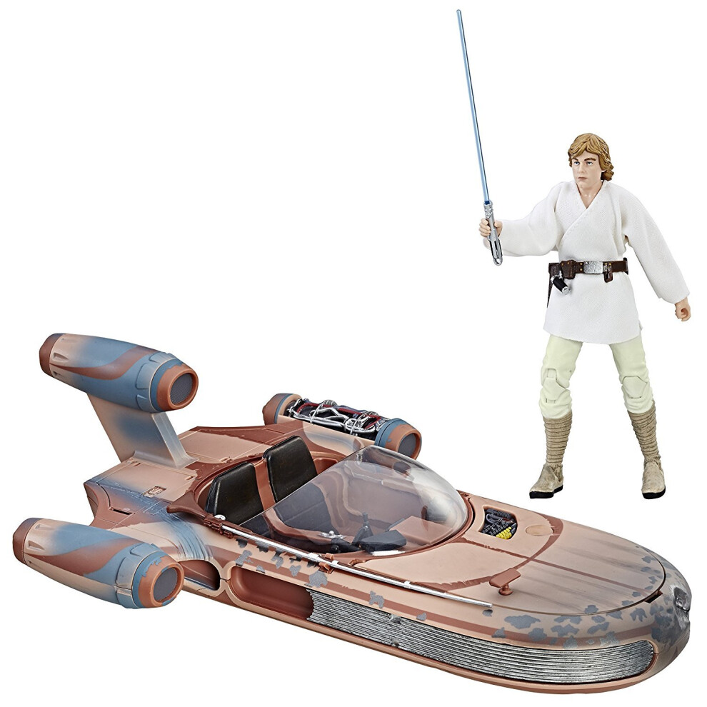 New Star Wars The Series Luke Skywalker Landspeeder & Figure Black C1426