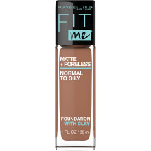 Maybelline New York Fit Me Matte Plus Pore Less Foundation, Latte, 1 Fluid Ounce