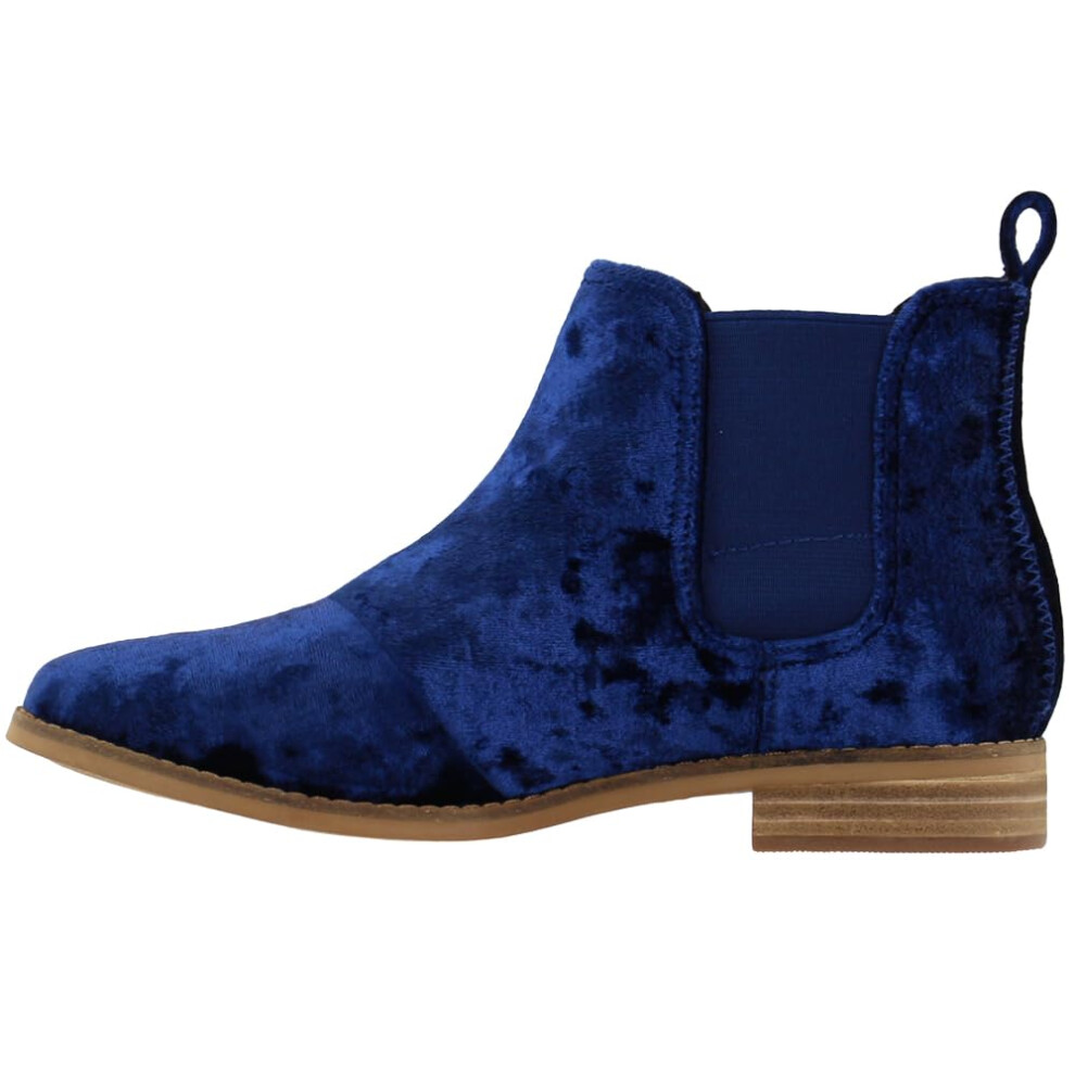 TOMS Womens Ella Chelsea Casual Boots Ankle Low Heel 1-2"""" - Blue - Size 6.5 B
