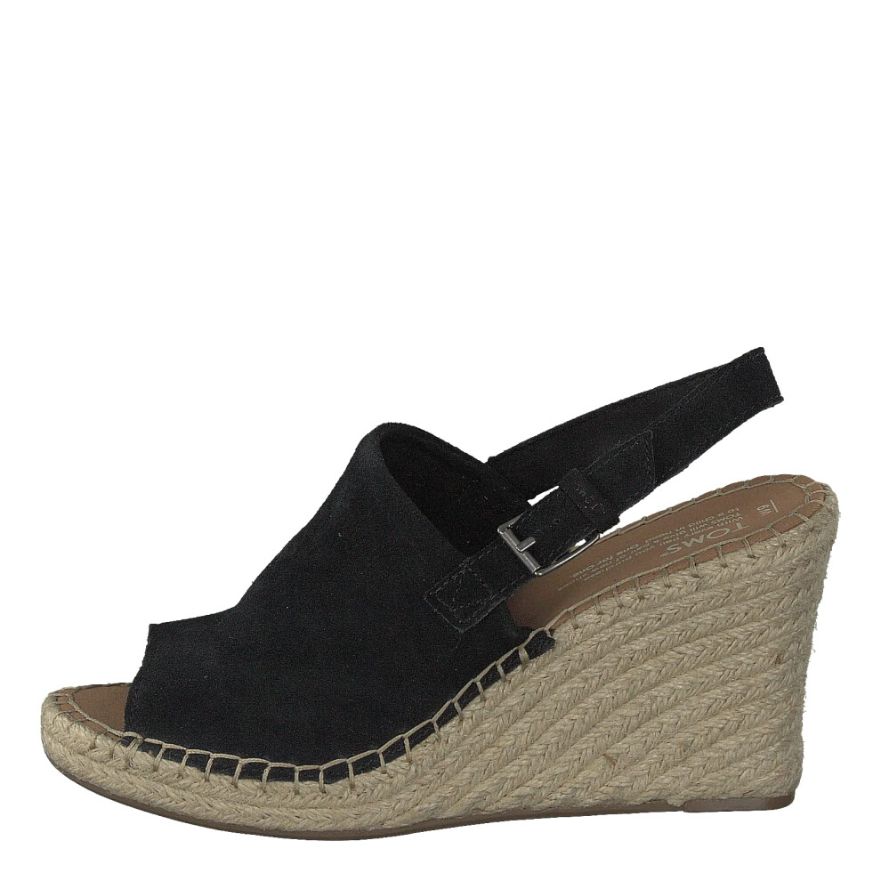 TOMS Womens Monica Platform Athletic Sandals Casual High Heel 3"""" & Up - Black - Size 10 B