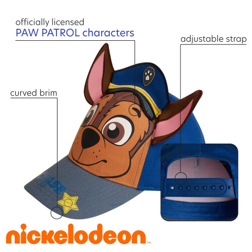 Nickelodeon Nickelodeon Paw Patrol 3D Αγόρια Καπέλο Μπάσκετ: Chase & Marshall (Μικρός), Μέγεθος 2-4T, Πολύχρωμο 1
