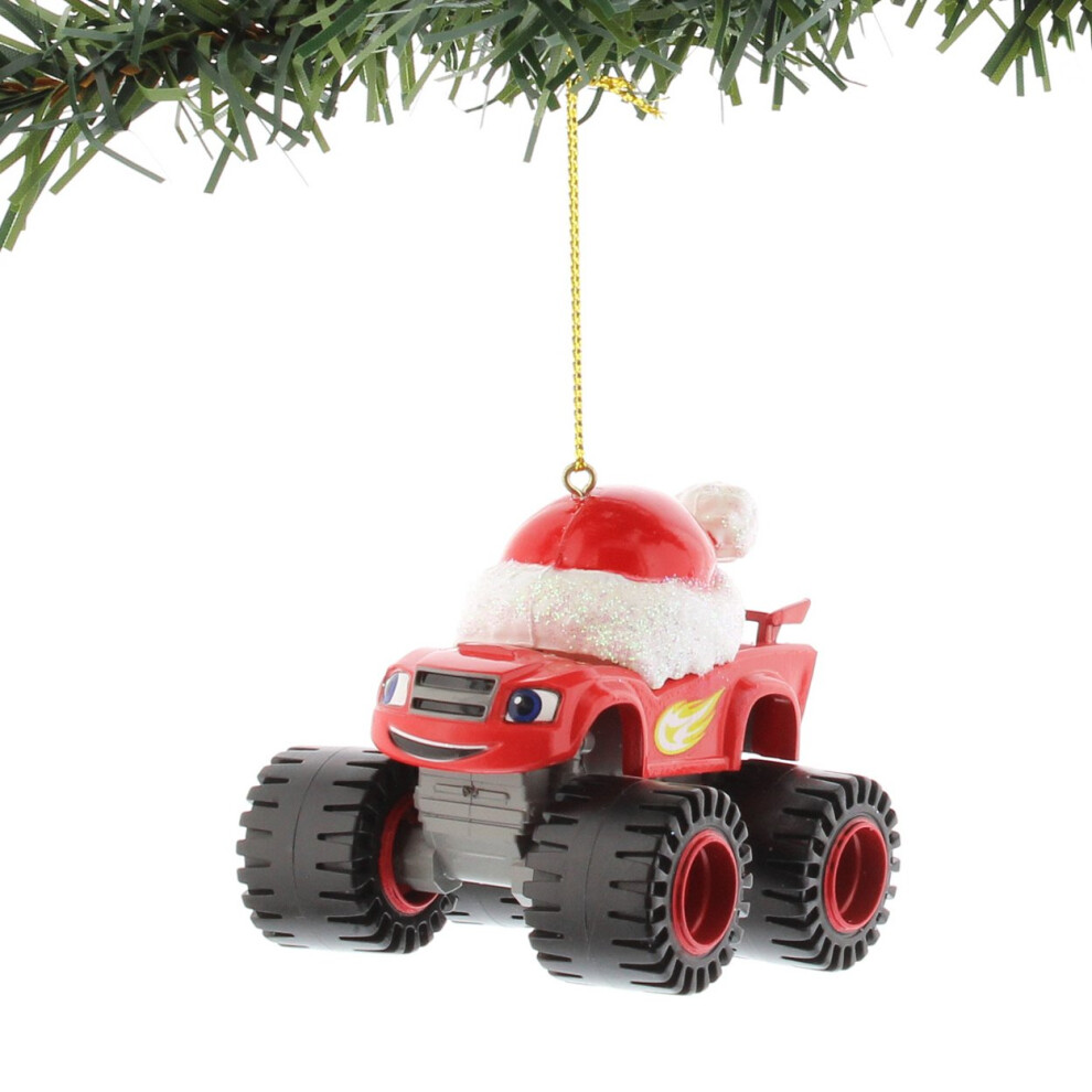 Nickelodeon Blaze And The Monster Machines Kurt Adler Ornament Gift Boxed (Blaze Santa Hat)
