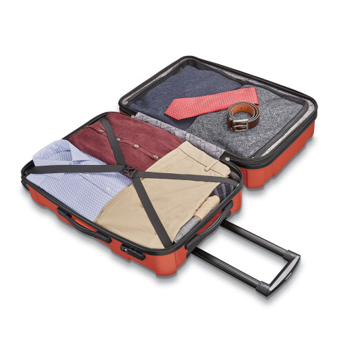 Samsonite Mala Dura Expansível Samsonite Centric com Rodas Giratórias, Laranja Queimado, 20 Polegadas de Mão 2