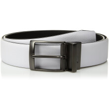 Nike Standaard Pebble Feather Edge omkeerbare riem voor heren, wit/zwart 34