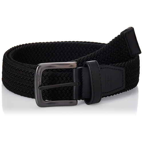 Nike Ζώνη γκολφ Nike Standard G-Flex Woven Stretch για άνδρες, μαύρη, μικρή