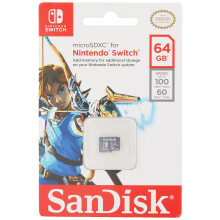 SanDisk 64GB microSDXC UHS-I card for Nintendo Switch - SDSQXAT-064G-GN6ZA - Refurbished