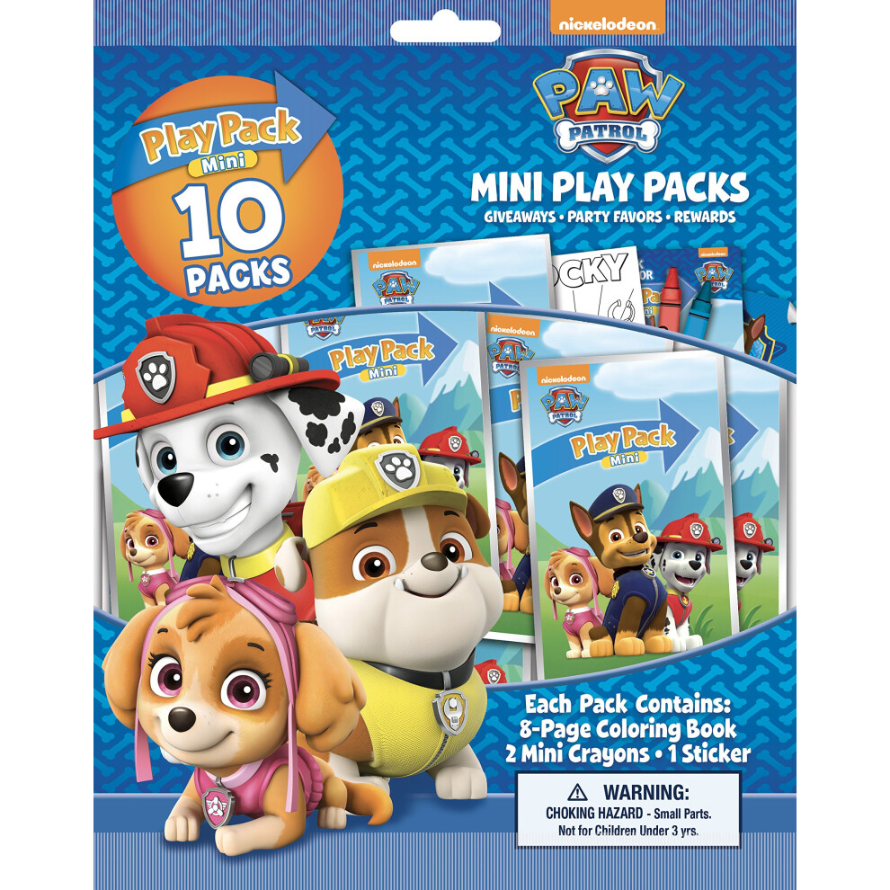 Nickelodeon Bendon Paw Patrol 10 Mini Play Packs 36 Months To 144 Months