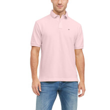 Tommy Hilfiger Heren Polo Shirt Klassieke Pasvorm, Pebble Pink Groot