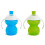 Munchkin Munchkin Click Lock Bite Proof Trainer Cup  Plastic  7 Ounce  2 Pack  Blue/Green 1