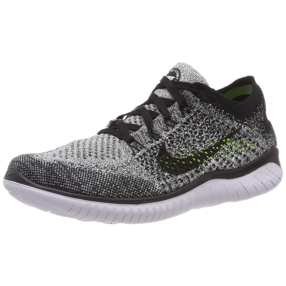 Nike Men's Free Rn Flyknit 2018 Running Shoe nk942838 101 (8 D(M) US) White/Black