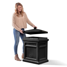 Step2 Express Package Delivery Box Weather Resistant Large Outdoor Parcel Storage Made of Durable Plastic No Installation Secures Packages Black