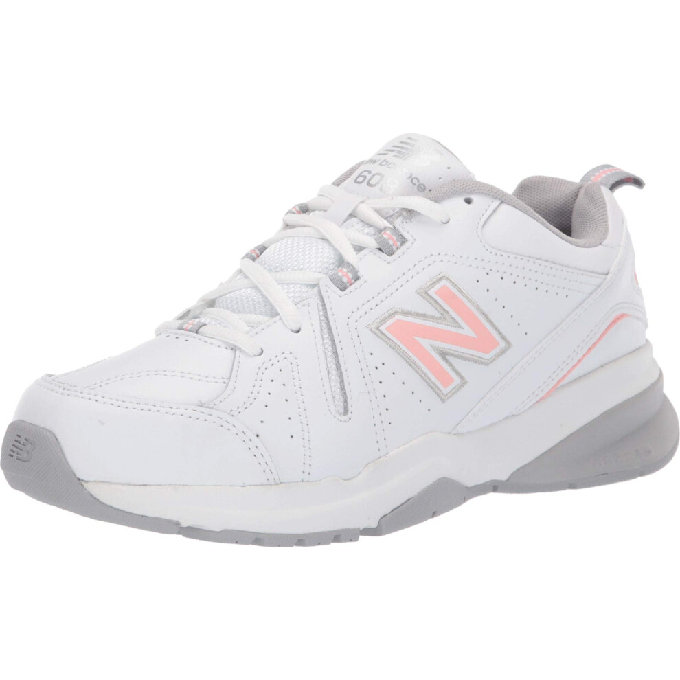 New Balance Women's 608 V5 Casual Comfort Cross Trainer  White/Pink  11