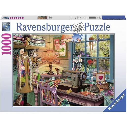 Ravensburger Ravensburger The Sewing Shed 1000 Τεμαχίων Παζλ για Ενήλικες - Κάθε Τεμάχιο Είναι Μοναδικό